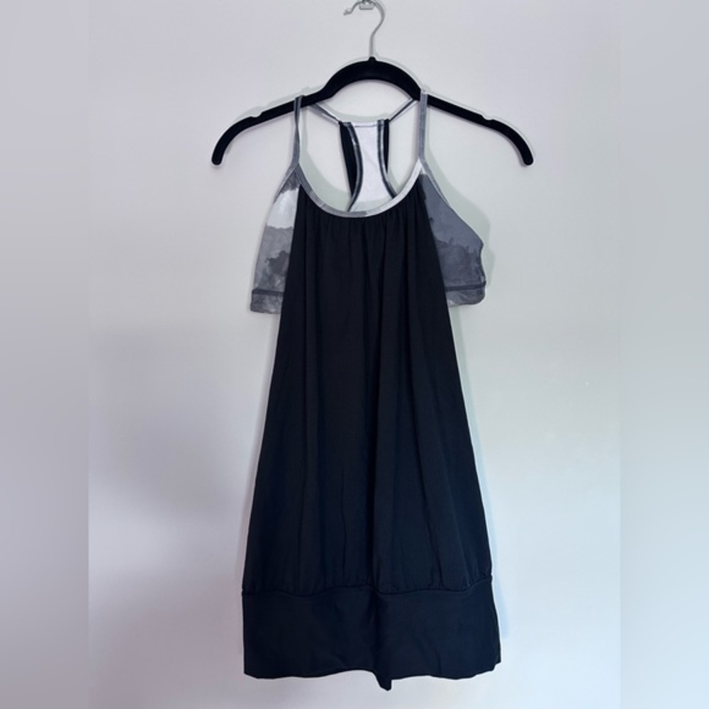 Lululemon Black Mesh No Limits Tank Top‎ Sz 6 Racer Back